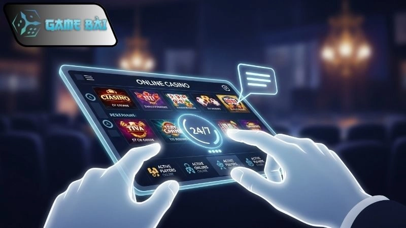Ưu điểm khi chơi casino trực tuyến 24/7 tại Game Bài